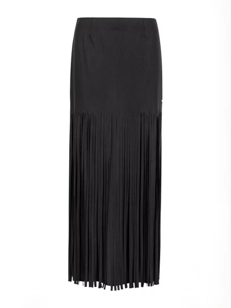 Coster Copenhagen Fustă Fringe negru
