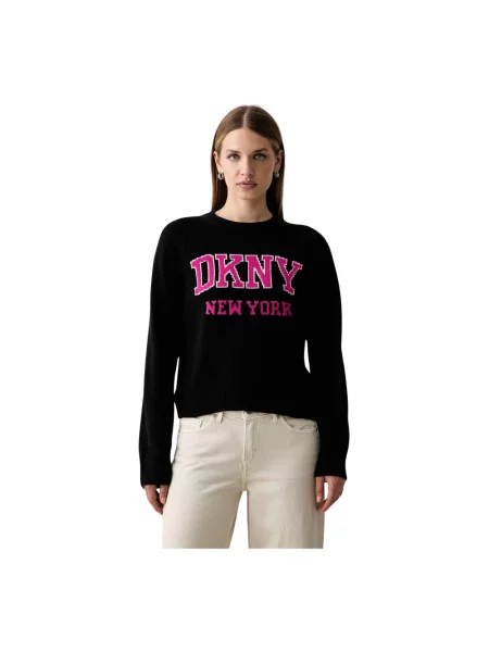Sweter Dkny z logo czarny