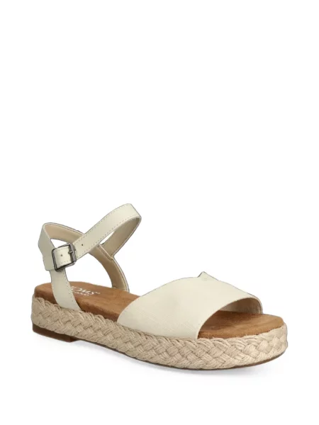 Espadrile Toms cu platformă cu cataramă alb