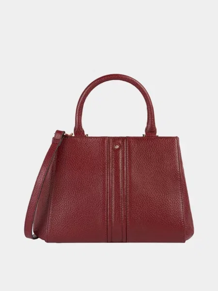 Кожаная сумка Geox бордовая