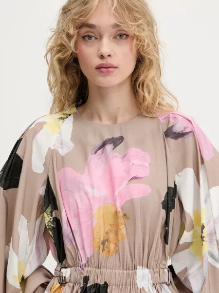 Блузка Stine Goya візерунок бежевий