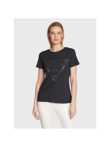 Guess Majica Adele Regular Fit črna