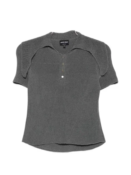 Scurt top Giorgio Armani tricotate gri
