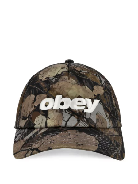 Șapcă Obey cu imagine cu model camuflaj maro