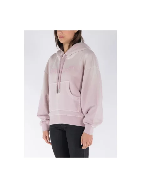 Haftowany top Off-white z kapturem biały