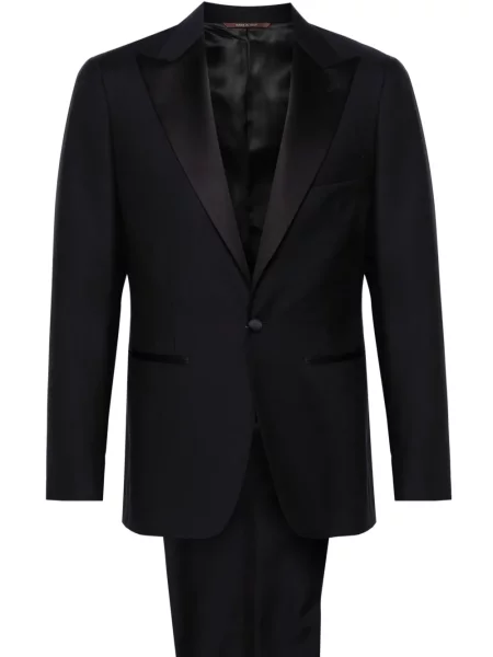 Costum Canali de lână albastru