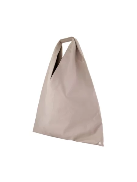 Maison Margiela torebka shopper skórzana beżowa