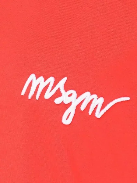 Tricou Msgm cu broderie roșu