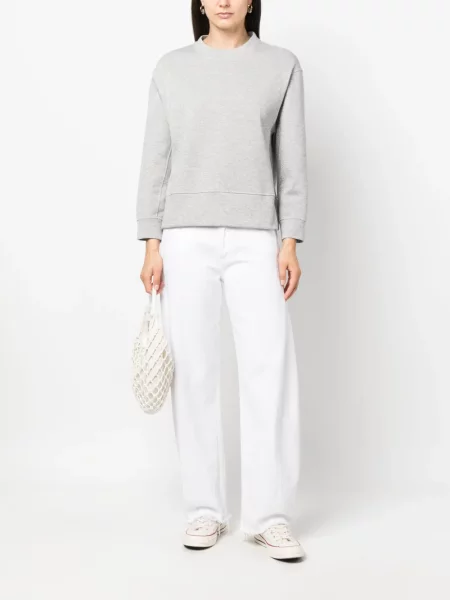 Hanorac crewneck Peserico cu crăpătură gri