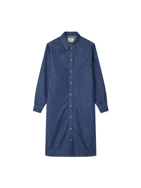 Sukienka jeansowa Mads Norgaard garniturowa niebieska