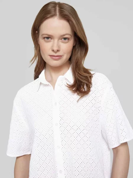 Bluzka koszulowa z krótkim rękawem Jake*s Casual biała