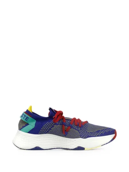 Sneakerși Lacoste cu șireturi tricotate albastru