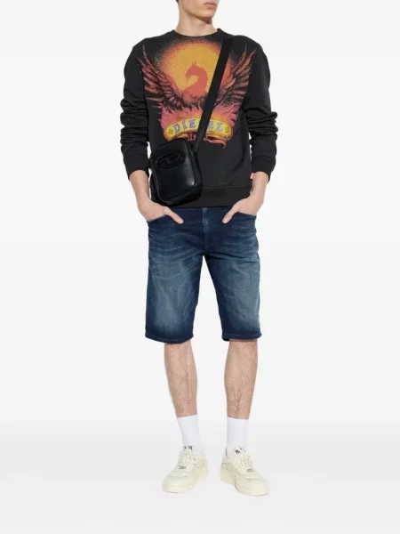 Къс дънкови шорти Diesel синьо