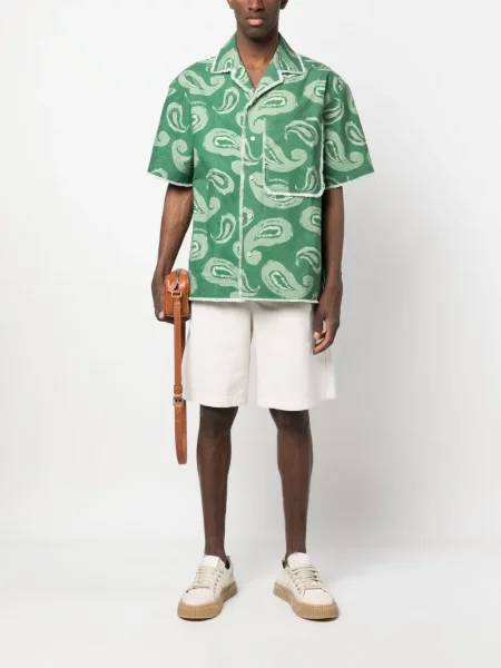 Raštuota marškiniai Jacquemus su paisley raštu žalia