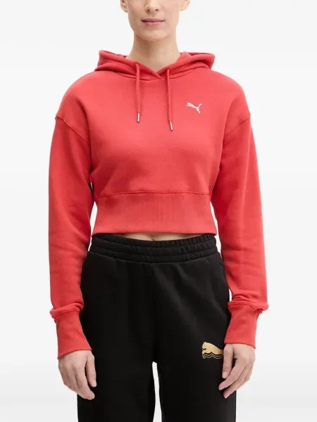 Decupat hanorac cu glugă Puma cu autograf roșu