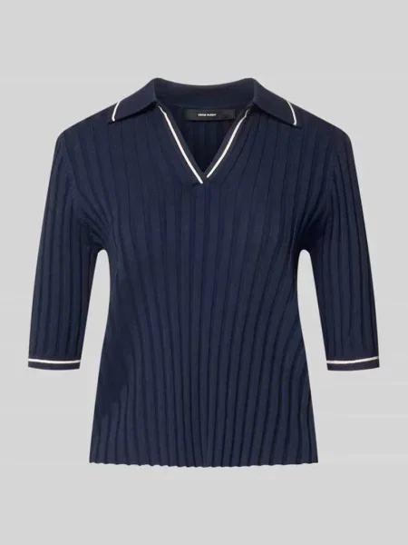 Koszulka polo o kroju slim fit z mieszanki model SIMOSA' Vero Moda granatowe