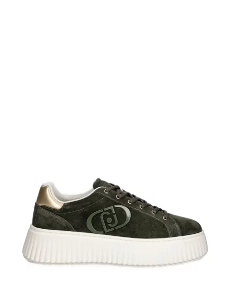 Sneakerși Liu Jo din piele de căprioară cu platformă verde