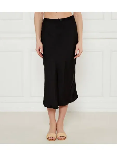 DKNY De satin fustă negru