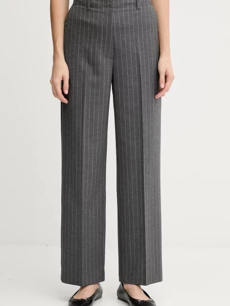 Tommy Hilfiger spodnie proste high waist szary
