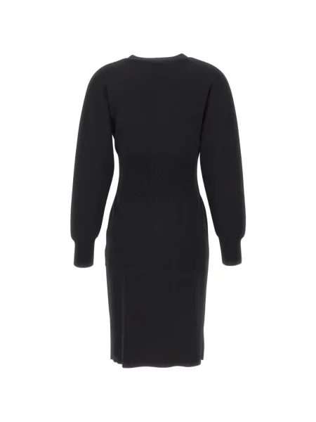 Rochie midi Kaos cu decolteu în V negru