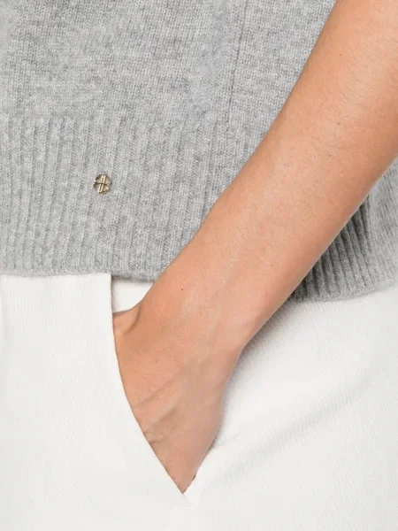 Pulover Anine Bing din cașmir scurt gri