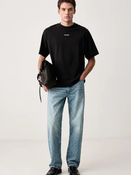 Calvin Klein Jeans rifle straight dámske modrá