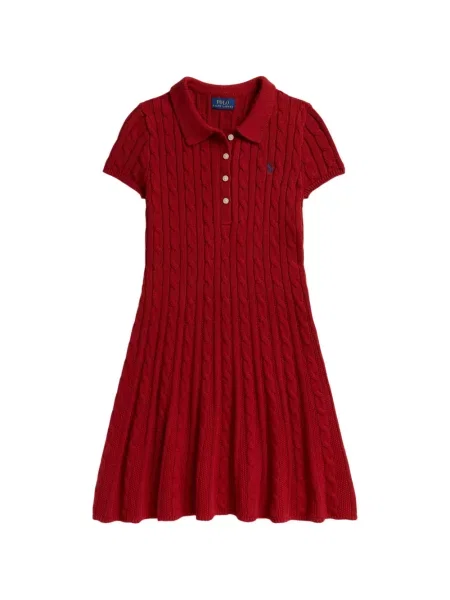 Sukienka dziecięca Polo Ralph Lauren czerwona