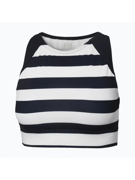 Горнище на бански костюм Helly Hansen HP Cropped Top navy stripe синьо