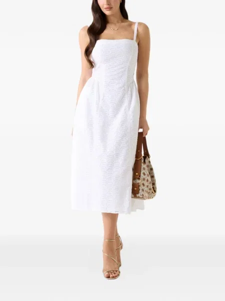 Rochie midi Guess alb