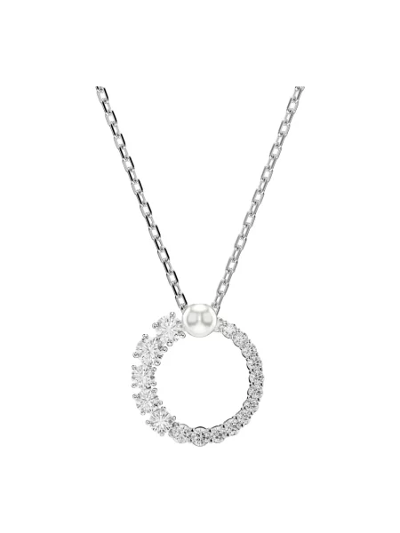 Naszyjnik Swarovski z perełkami biały