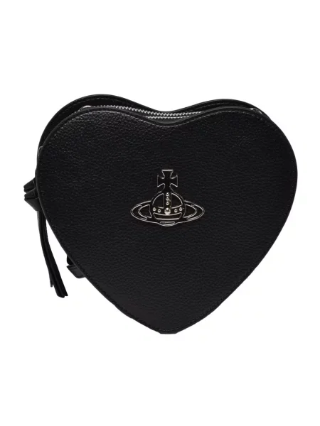 Torebka crossbody Vivienne Westwood w serca czarna