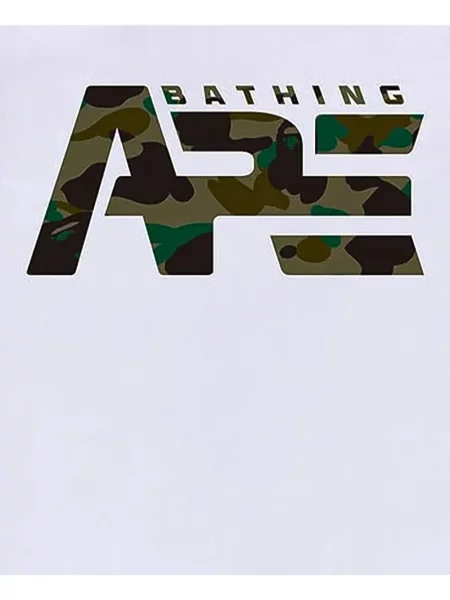 Tricou A Bathing Ape® cu autograf alb