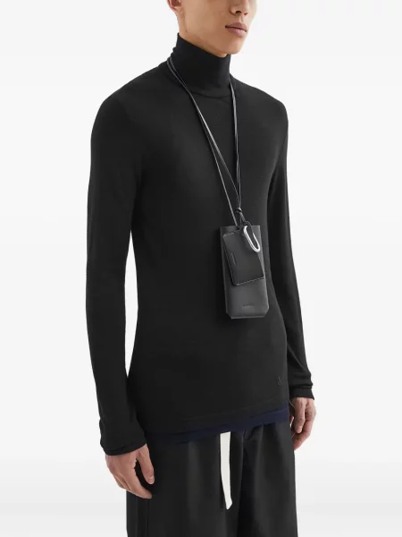 Tricou Jil Sander de lână negru