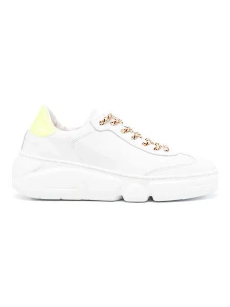 Sneakersy Agl skórzane białe