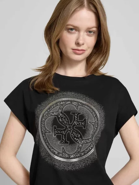 Guess t-shirt 4G czarny