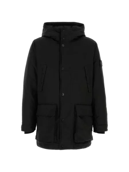Geacă parka Stone Island cu strasuri negru