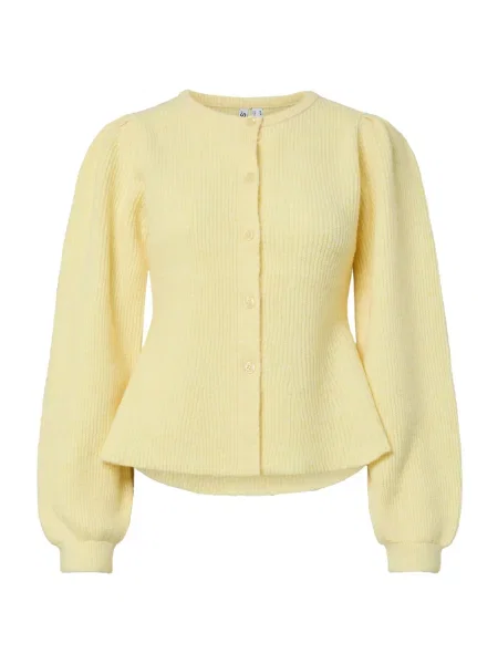 PIECES Geacă tricotată PCSILLY deschis galben