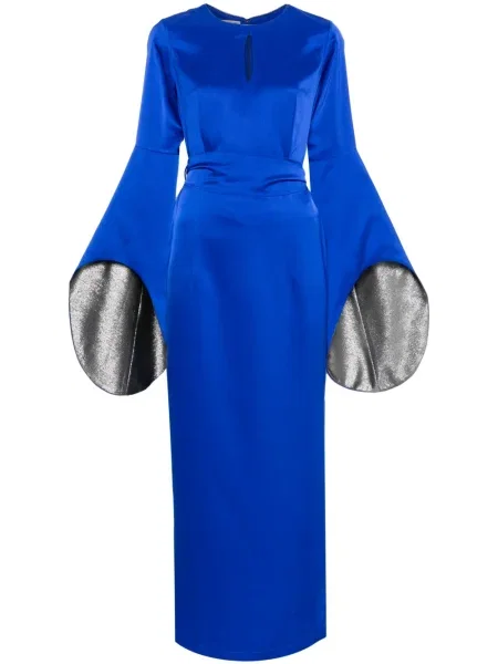 Maksi sukienka maxi Baruni garniturowa niebieska