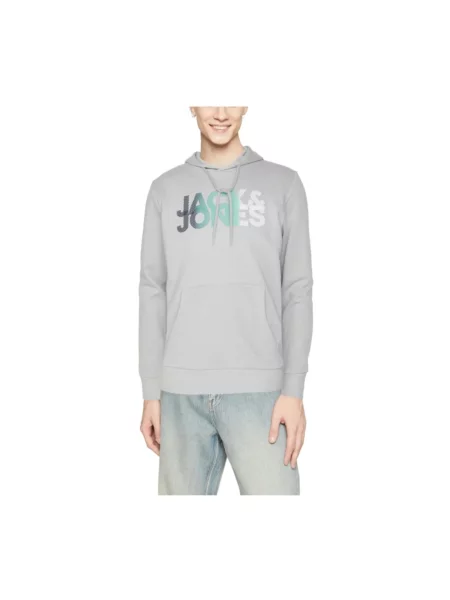 Bluza z kapturem Jack & Jones z kapturem szara