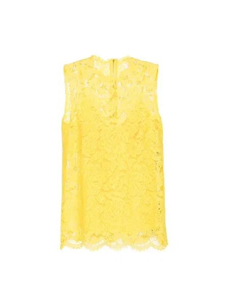 Top Dolce And Gabbana ze spandexu żółty