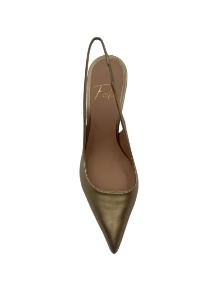 Pantofi cu toc Roberto Festa slingback auriu