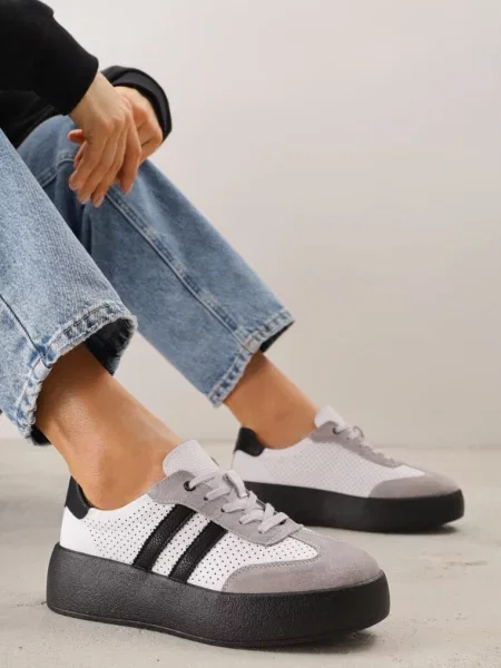 Sneakers Urevla cu gri alb