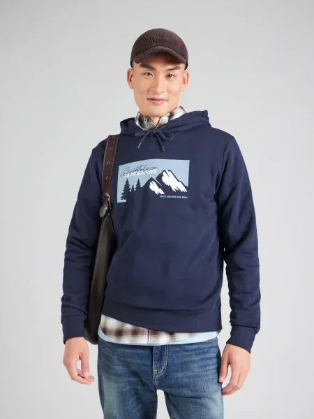 JACK & JONES Mikina JJSun námornícka / svetlomodrá modrá