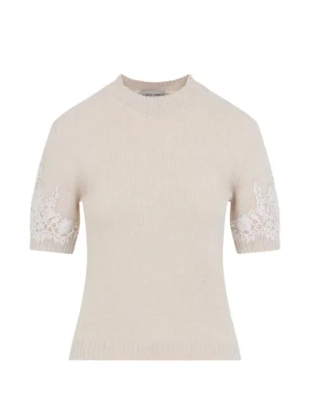 Μικρός μπλούζα Alberta Ferretti με δαντέλα