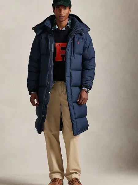 Jakna Polo Ralph Lauren tamno za zimu plava