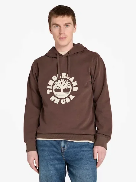 Худі Timberland бавовна/поліестер коричневий