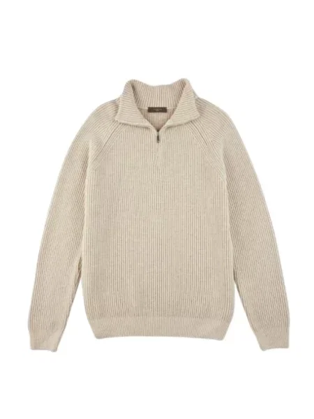 Sweter z golfem Zanone do golfa beżowy