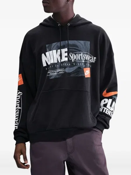 Fleece φλοράλ κασκέτο Nike με κέντημα μαύρο