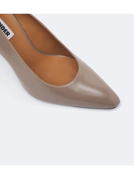 Pantofi cu toc Jil Sander din piele bej