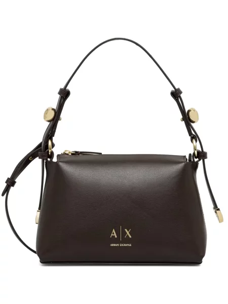 Geantă shopper Armani Exchange cu imagine maro